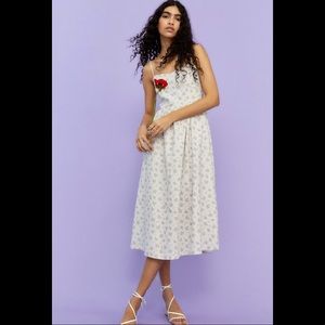 H&M Linen-bled Floral print dress